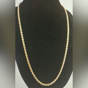 VTG Monet Elegant Gold-tone Rope Chain Necklace